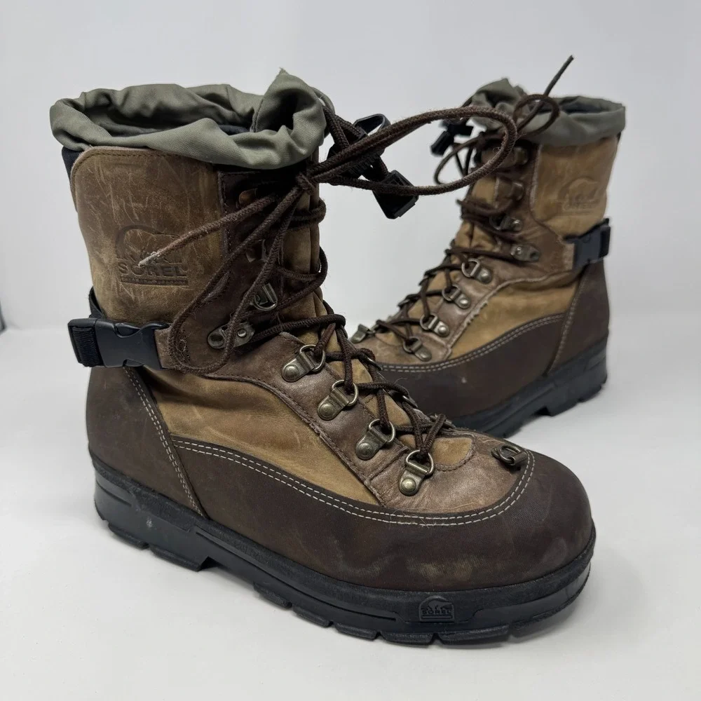 Sorel‎ Conquest Waterproof Leather Winter Snow Cold Weather Boots Women's Size 8